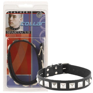 Leather Collar 1 Inch With Assorted Studs