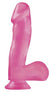 Basix Rubber 6.5 inches Dong Suction Cup Pink