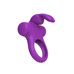 Frisky Bunny Vibrating Ring Purple