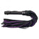 Rouge Flogger W/leather Handle & Floggers Black/purple