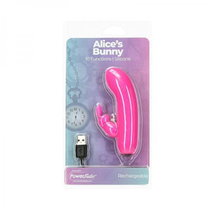 Alices Bunny Rechargeable Bullet With Removable Rabbit Sleeve Pink