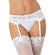 Dreamgirl Sexy And Delicate Scalloped Lace Garter Belt White Os Hanging