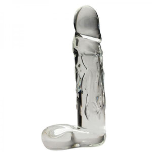 Realistic 8.5 In. Glass Dildo With Base Clear