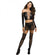 Dreamgirl Lace Patterned Knit Two-piece Garter Set With Attached Garters And Stockings Black Os