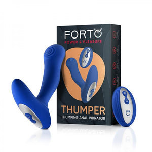 Forto Thumping Anal Vibrator Blue