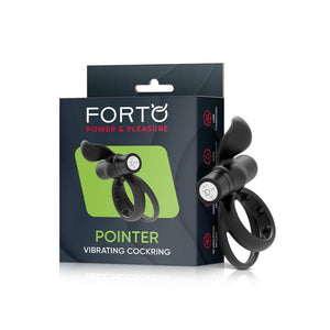 Forto Pointer Vibrating Cockring Black