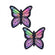 Pastease Butterfly Rainbow Twinkle Velvet Full Breast Covers Support Tape