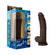 Shaft Vibrating Model C: 9.5 In. Dual Density Silicone Dildo Mahogany