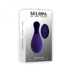 Selopa Egg On Me Rechargeable Vibrating Egg With Remote Silicone Purple