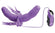 Elite Vibrating Double Delight Strap On 10 Inches Purple