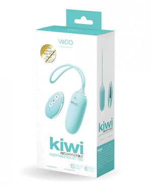 Vedo Kiwi Rechargeable Bullet Insertable Tease Me Turquoise