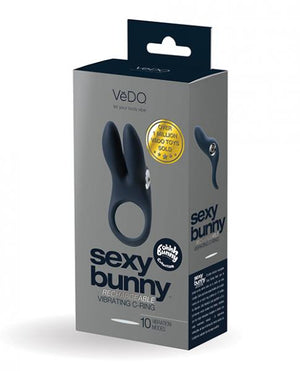 Vedo Sexy Bunny Rechargeable Ring Black Pearl