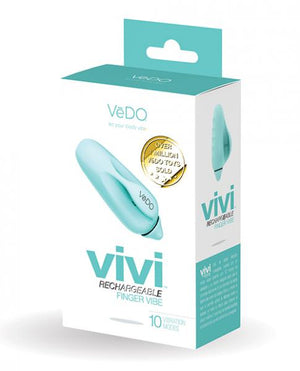 Vedo Vivi Rechargeable Finger Vibe Tease Me Turquoise