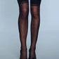 1911 Favorite Day Thigh Highs Black - Bossy Pearl