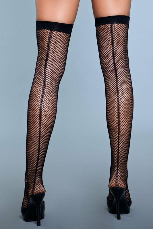 1915 Great Catch Thigh Highs Black - Bossy Pearl