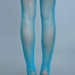 1931 Nylon Fishnet Thigh Highs Turquoise - Bossy Pearl