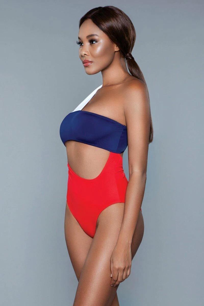 1973 Kennedy Swimsuit Red/White/Blue - Bossy Pearl
