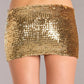 BW1677GD Sequin Skirt - Gold - Bossy Pearl