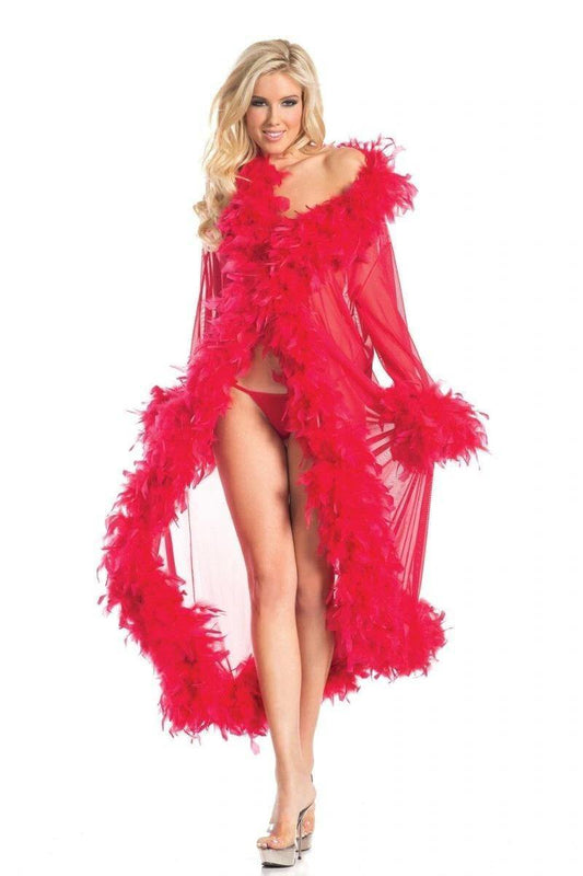 BW834R Glamour Robe Red - Bossy Pearl