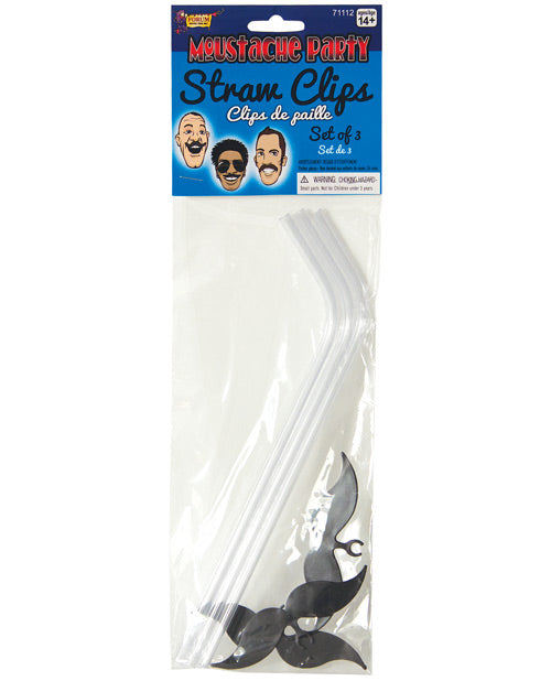 Mustache Party Straw Clips - Bossy Pearl