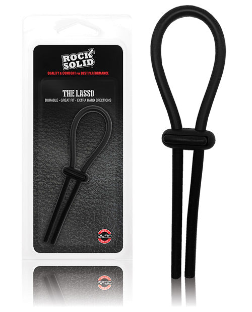 Rock Solid Lasso Cockring - Black - Bossy Pearl