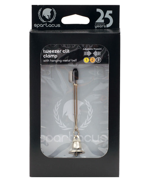Spartacus Adjustable Tweezer Bell Clit Clamp - Bossy Pearl