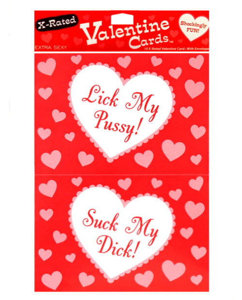 10 X-rated Valentine Cards W-envelopes - Bossy Pearl