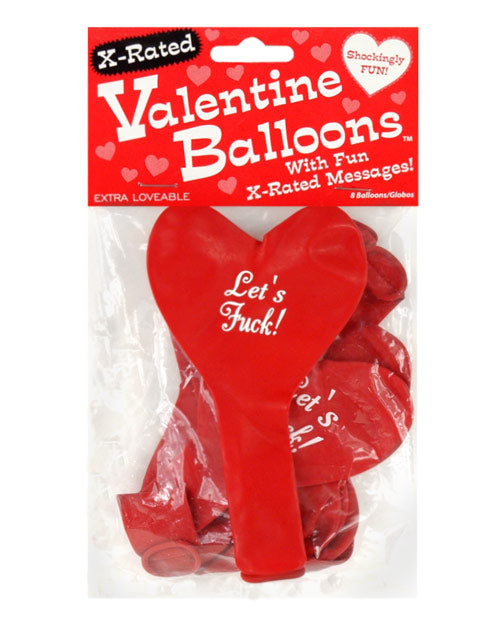 X-rated Valentine Heart Balloons - 8 Per Pack - Bossy Pearl