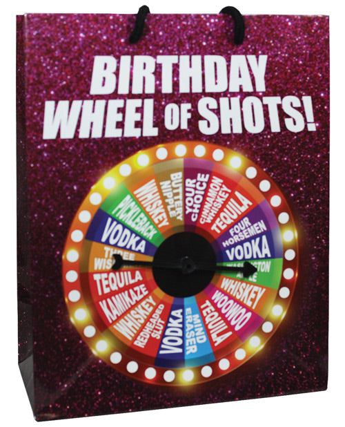 Birthday Wheel Of Shots....spinner Gift Bag - Bossy Pearl