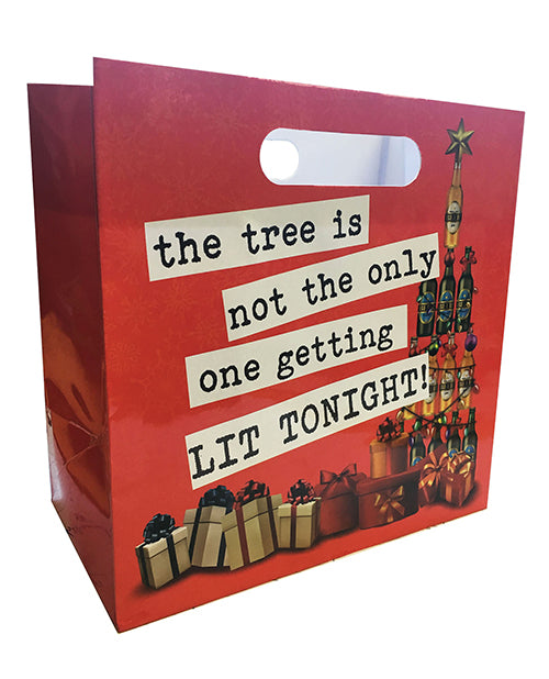 The Tree Is Not The Only One Getting Lit Tonight Gift Bag - 6 Pack - Bossy Pearl