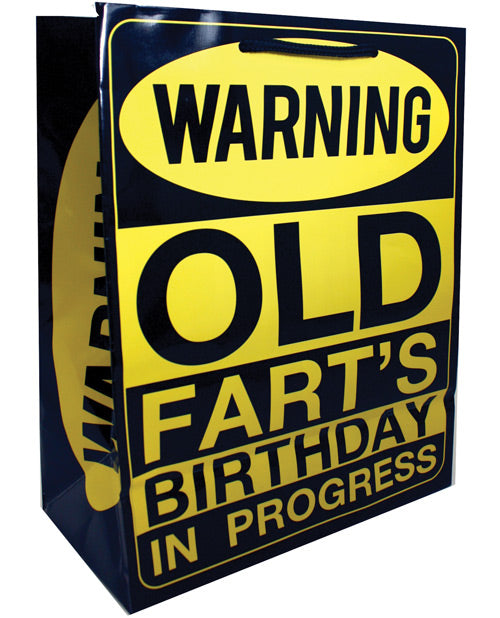 Warning Old Fart's Birthday In Progress Gift Bag - Bossy Pearl