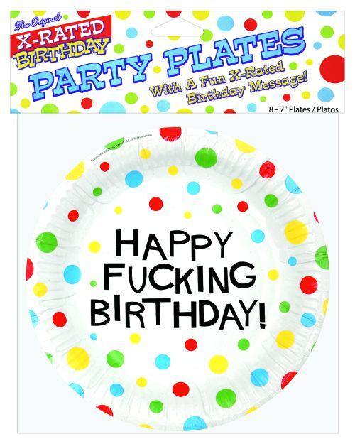 7" Happy Fucking Birthday Plates - Bag Of 8 - Bossy Pearl