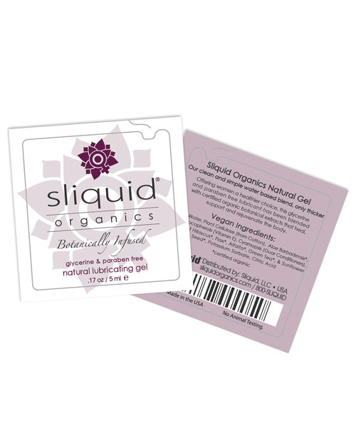 Sliquid Organics Natural Lubricating Gel - .17 Oz Pillow - Bossy Pearl