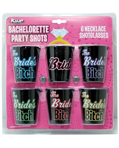 Bachelorette Party Shots The Bride's Bitches - Pack Of 6 - Bossy Pearl