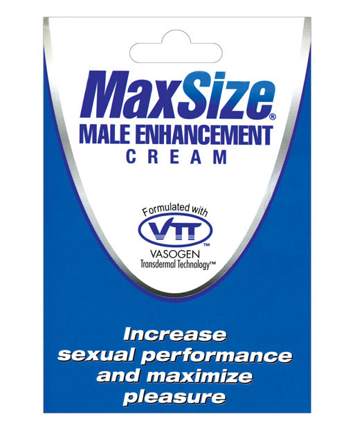 Max Size Male Enhancement Cream - Individual Foil Packet - Bossy Pearl