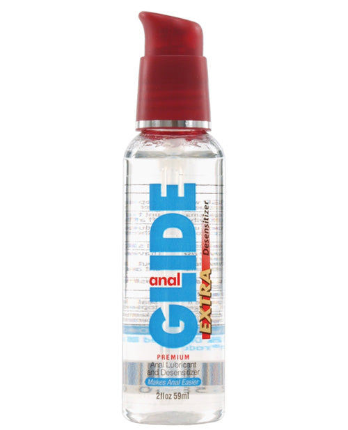 Anal Glide Extra Anal Lubricant & Desensitizer - 2 Oz Pump Bottle - Bossy Pearl