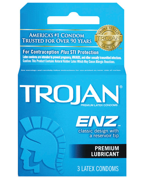 Trojan Enz Lubricated Condoms - Bossy Pearl