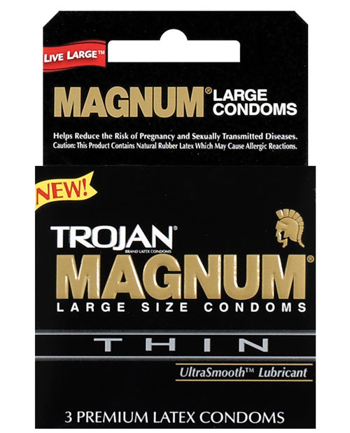 Trojan Magnum Thin Condoms - Box Of 3 - Bossy Pearl