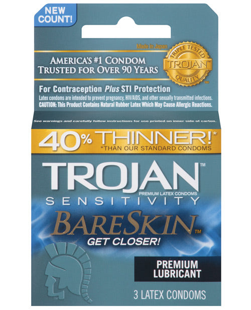 Trojan Bareskin Condoms - Bossy Pearl