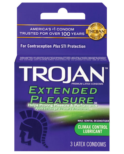 Trojan Extended Pleasure Condoms - Bossy Pearl