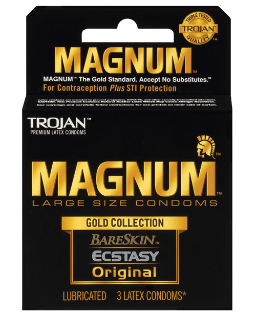 Trojan Magnum Gold Collection - Box Of 3 - Bossy Pearl