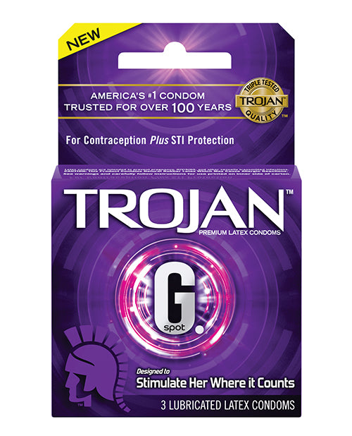 Trojan G Spot Stimulate Her Where It Counts - Box Of 3 - Bossy Pearl