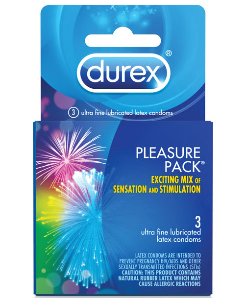 Durex Condom Pleasure Pack - Box Of 3 - Bossy Pearl