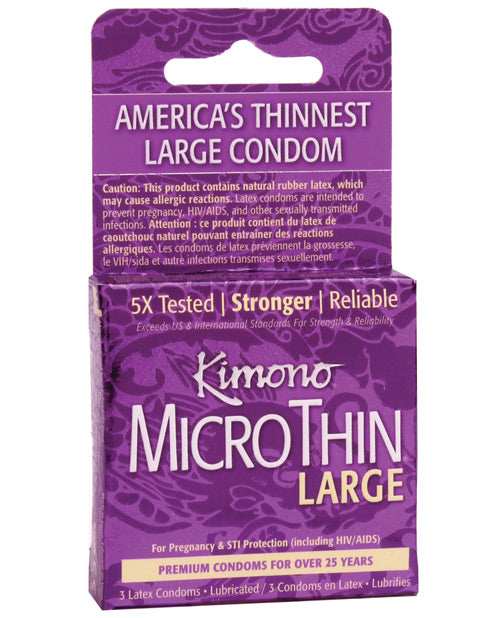 Kimono Micro Thin Large Condom - Bossy Pearl