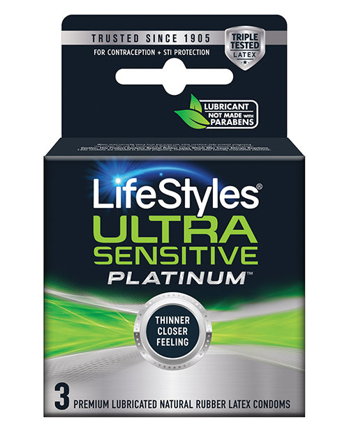 Lifestyles Ultra Sensitive Platinum - Pack Of 3 - Bossy Pearl