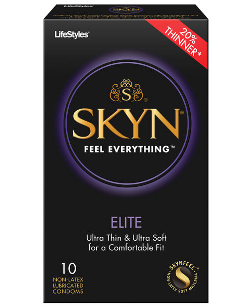 Lifestyles Skyn Elite Ultra Thin Condoms - Pack Of 10 - Bossy Pearl