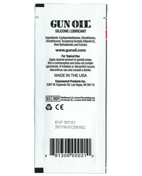 Gun Oil Foil Pack - .17 Oz Bag Of 50 - Bossy Pearl