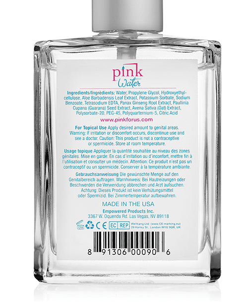 Pink Water Based Lubricant - 4 Oz Bottle W-pump - Bossy Pearl