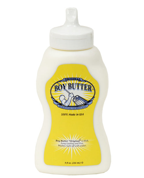 Boy Butter Churn Style  - 9 Oz Squeeze Bottle - Bossy Pearl