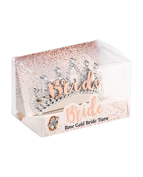 Bride Tiara - Rose Gold - Bossy Pearl